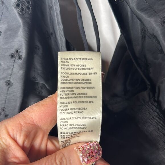 Free People Black Bella Eyelet Top. Size Medium. NWT - Picture 13 of 13